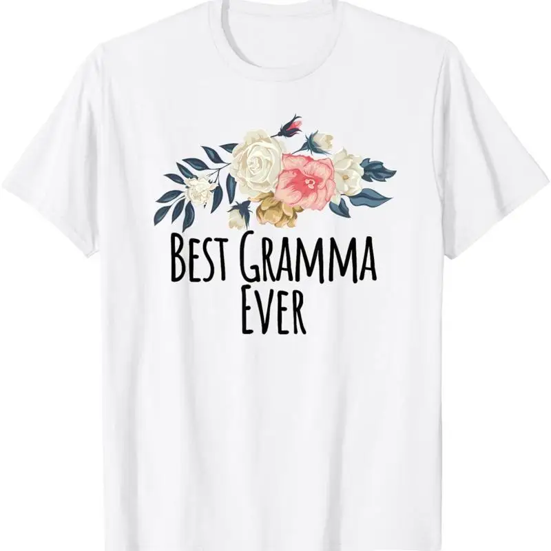 La mejor camiseta Gramma Ever con flores florales divertidas para mamá