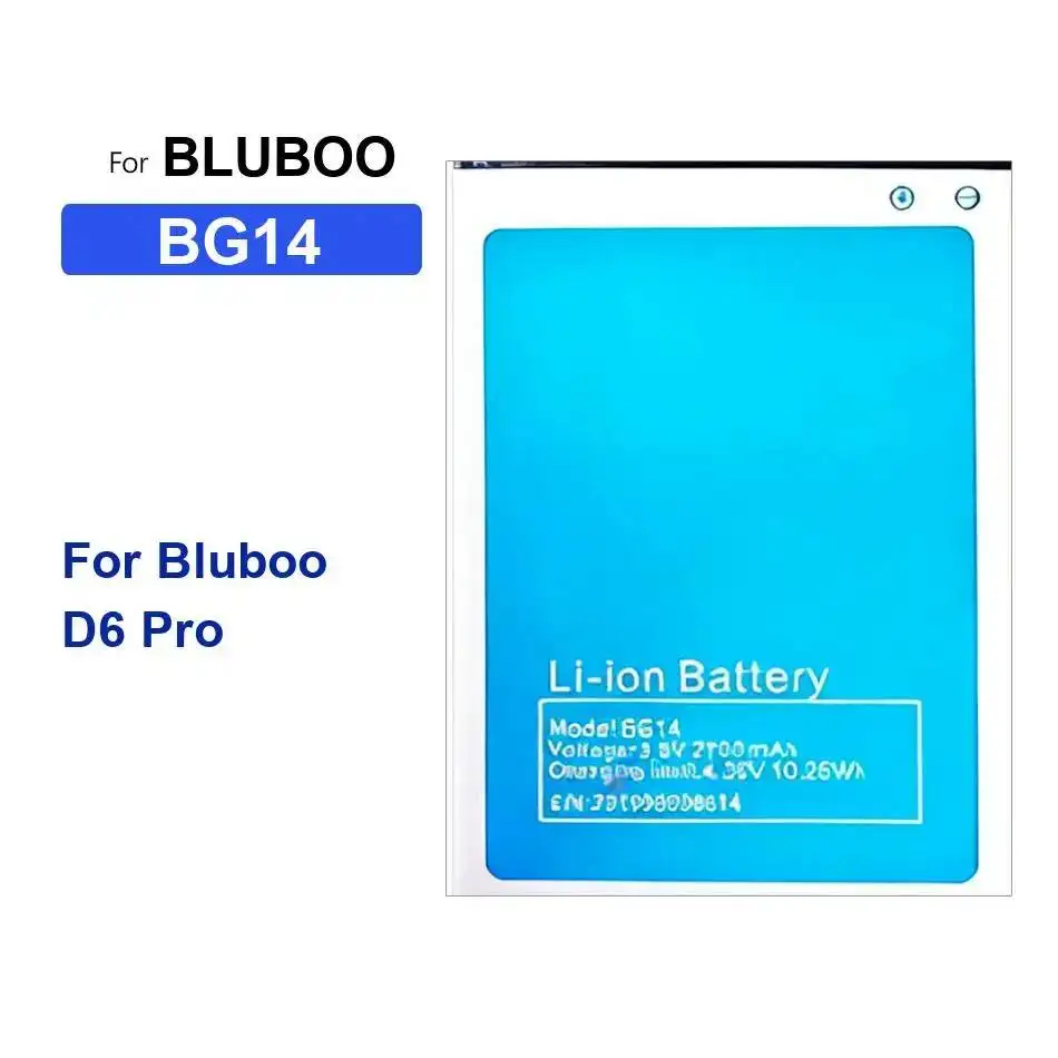 Mobile Phone Battery 2700Mah Reliable Replacement For Bluboo D6 Pro BG14