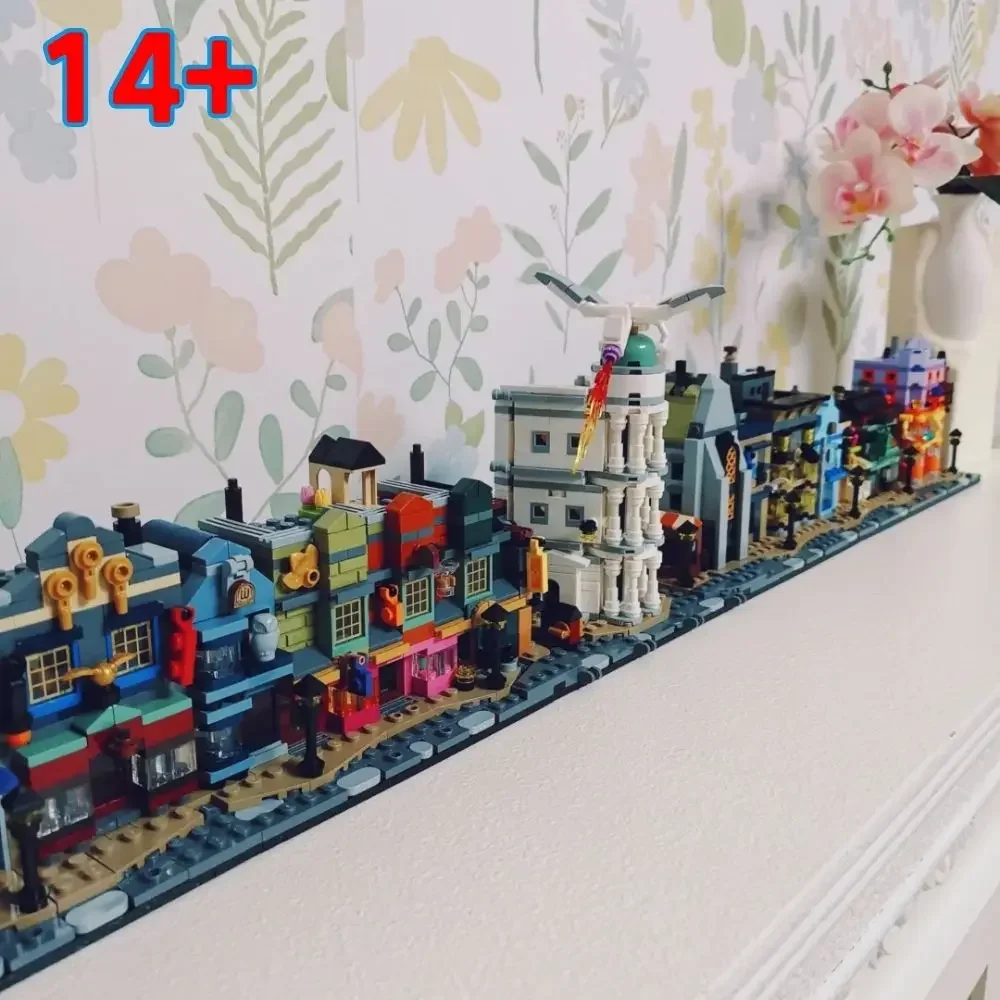 2750 قطعة تناسب 76444 زقاق رائع اللبنات متجر العمارة الطوب للأصدقاء ديكور عرض الشارع هدايا عيد الميلاد عيد الميلاد