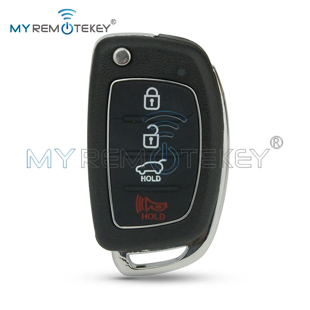 

REMTEKEY Откидной корпус ключа для Hyundai Tucson Santa Fe FCC TQ8-RKE-4F25, 3-кнопочный с паником