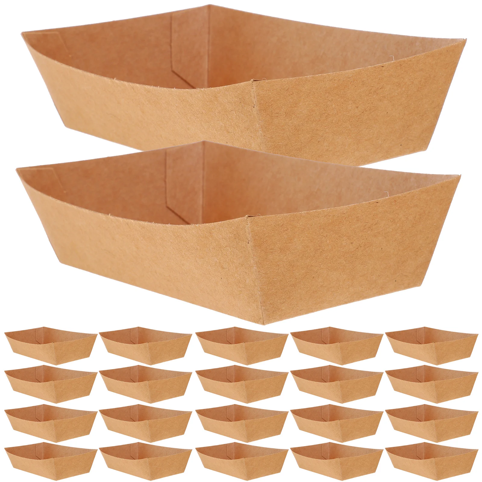 100 Pcs Cocktail Plates for Appetizers Paper Boat Box Trays Food Serving Boats Snack Cardboard Sushi