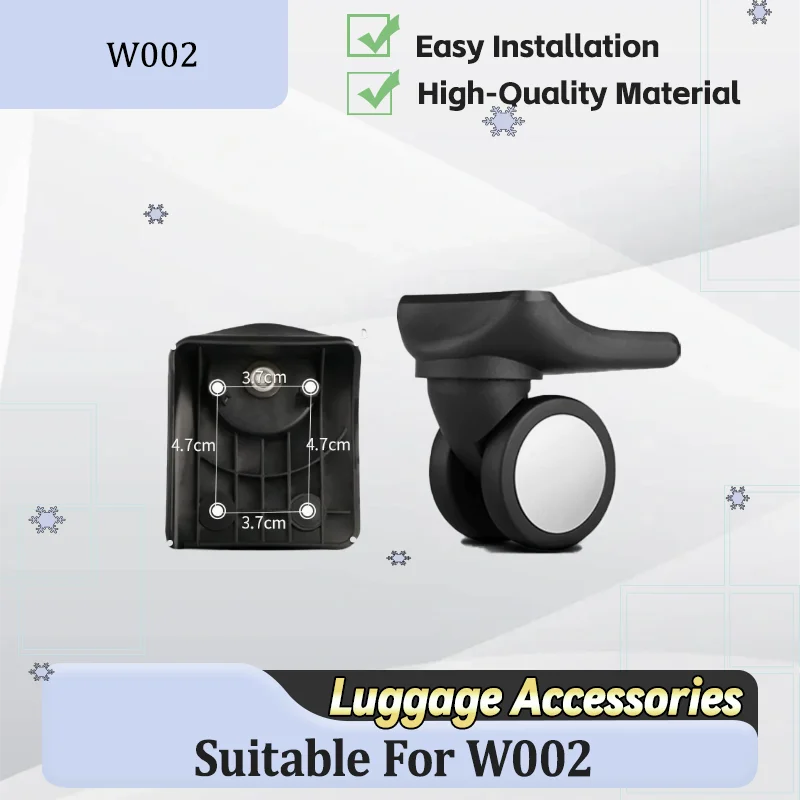 

For W002 High Quality Luggage Wheels Replacement 360° Swivel Silent Casters Heavy Duty for Travel Suitcase Repair