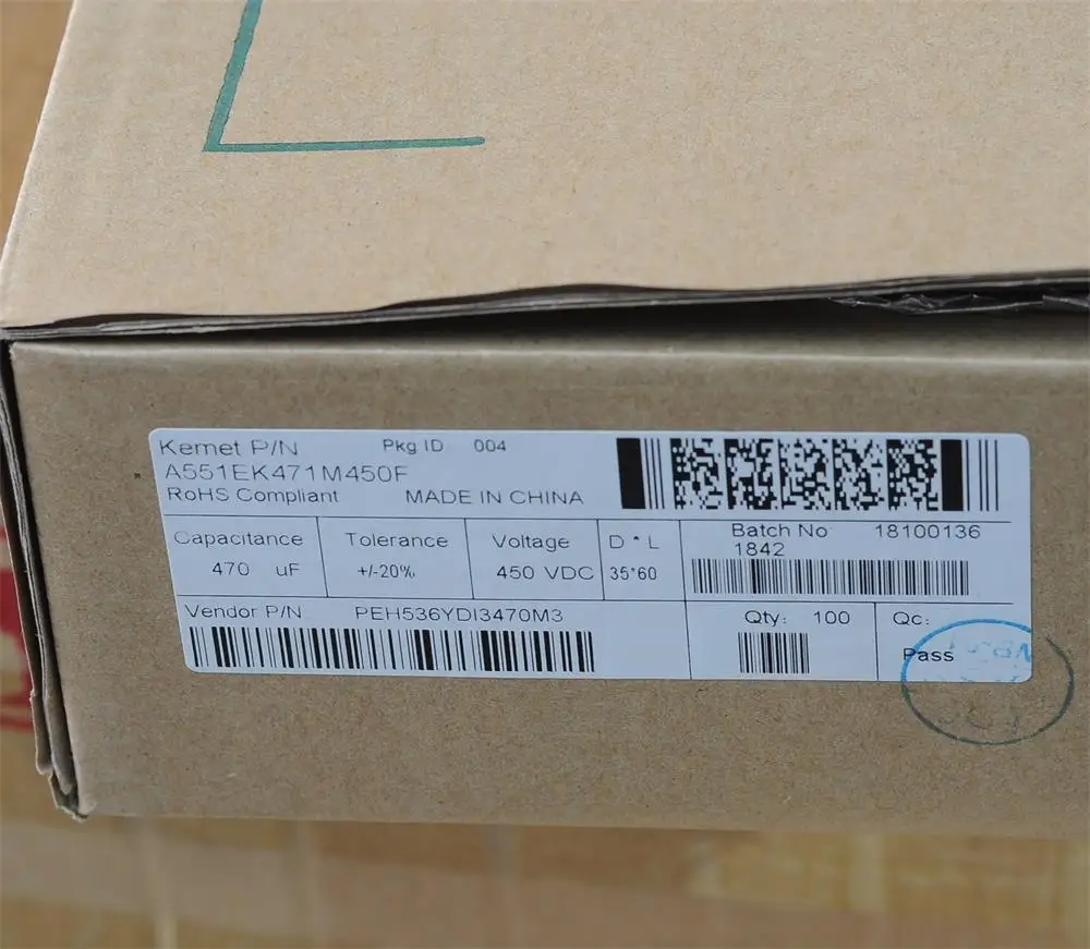 

4pcs/lot original box KEMET PEH536Y 450V 470UF 35X60MM high voltage biliary filter fever capacitance 105 ° free shipping