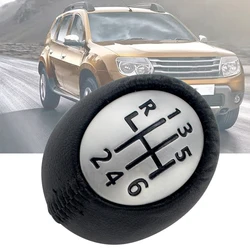 6-Gang-Schaltknauf für Renault Duster Stick Hebel Stift Handball Ersatz PU-Leder 2010 2011 2013 2014 2015 2016