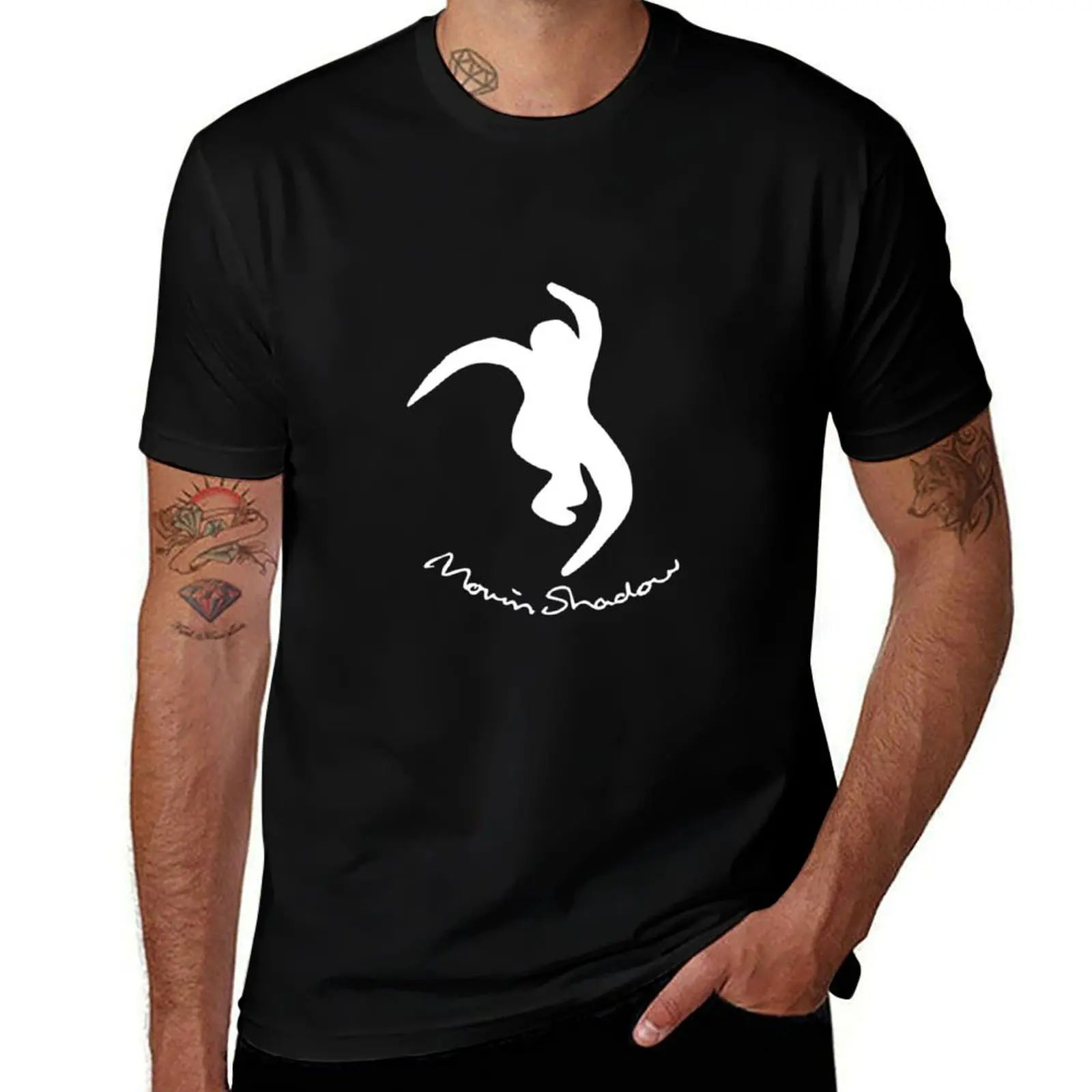 Moving Shadow T-Shirt Large Size Loose Casual Tee T-Shirt