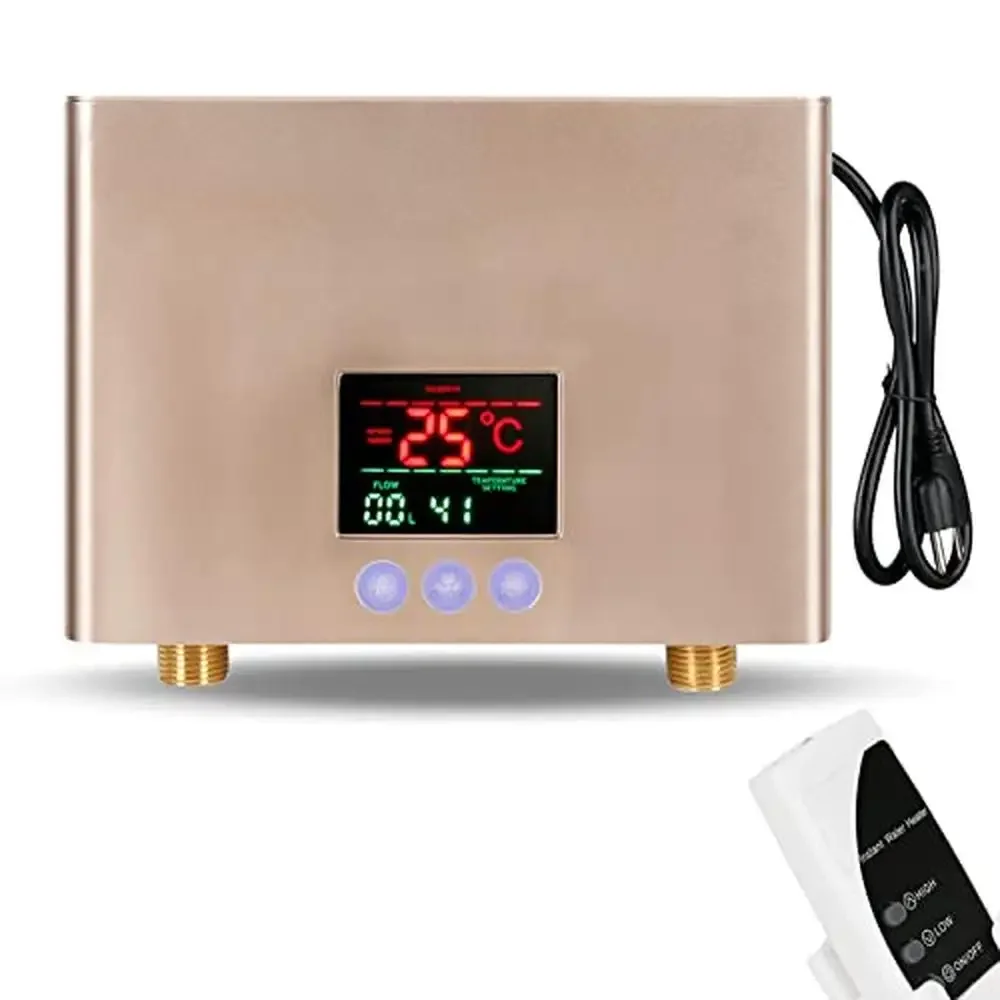 Electric Tankless Water Heater 110V 3000W Instant Hot Water Under Sink Kitchen Bathroom WashingSafe & Efficient 3 Second Fast