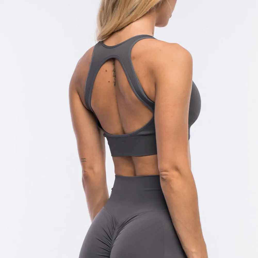 Soutien-gorge de jogging sans couture pour femme, haut péricique, soutien-gorge dos nu sans os, sous-vêtements féminins, haut court précieux, vêtements de sport