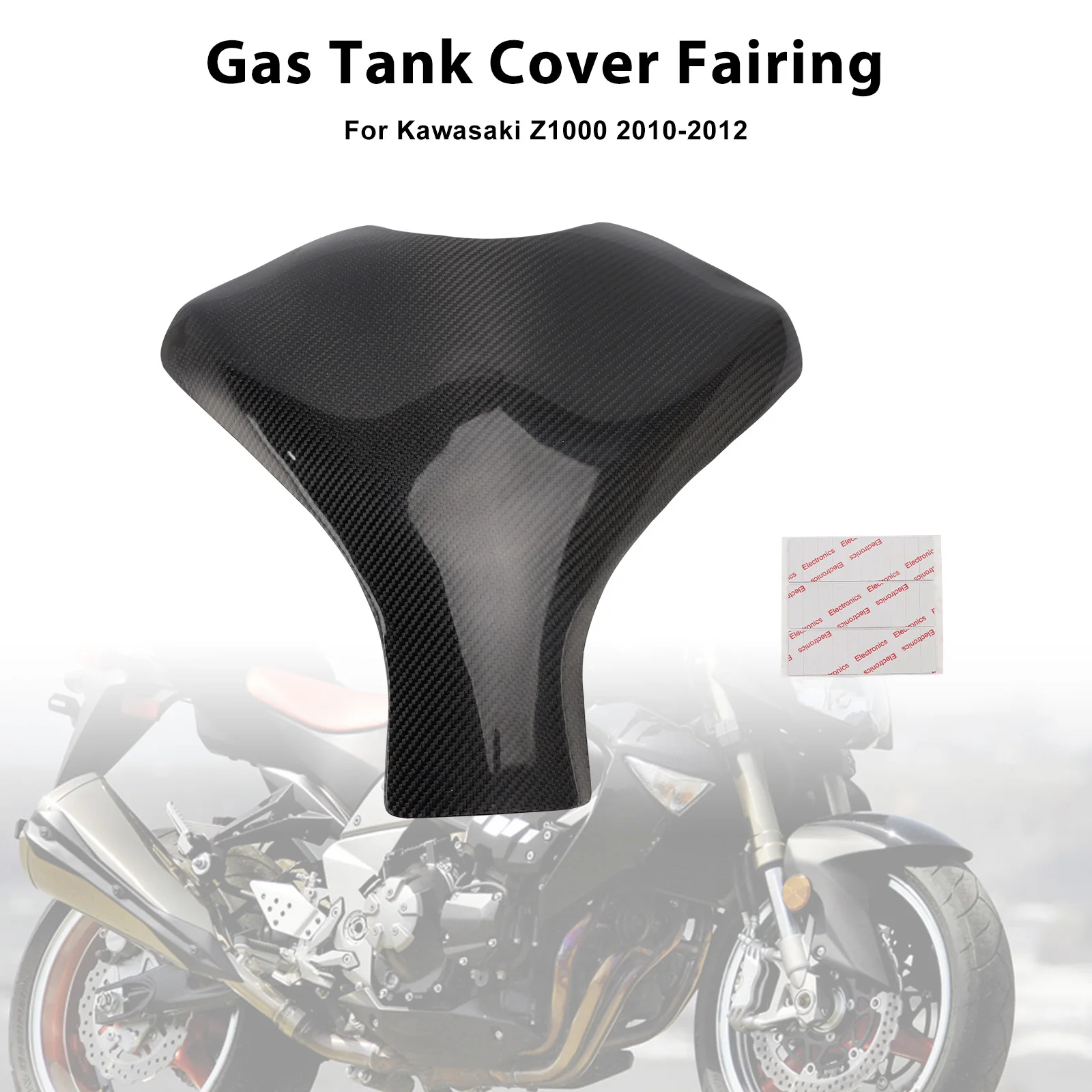 Topteng Real Carbon Fiber Tank Cover Fairing For Kawasaki Z1000 2010 2011 2012