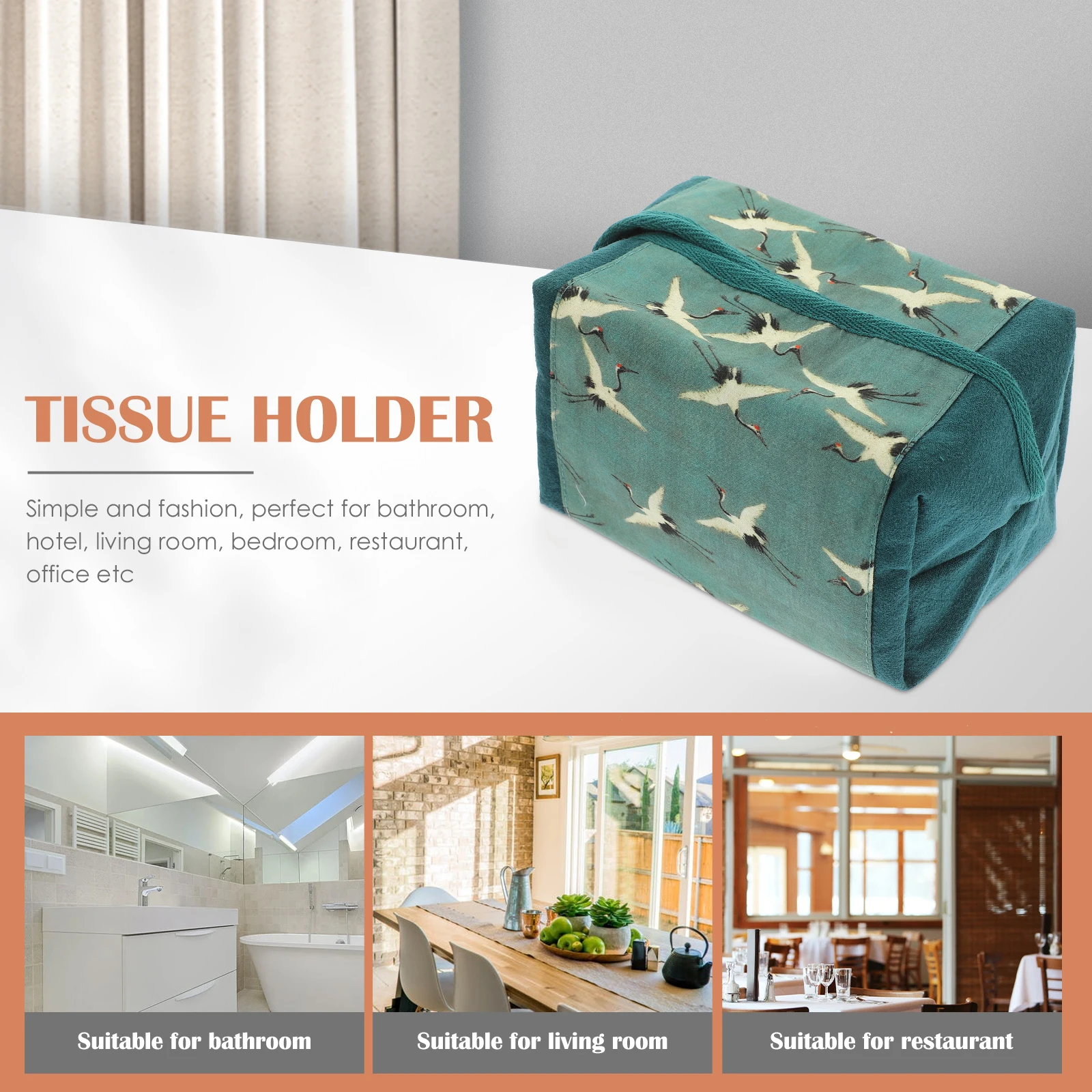 

Exquisite Vintage Tissue Holder Cloth Fabric Chinese Culture Pattern Large Capacity Soft Comfortable Napkin Box Bag Household