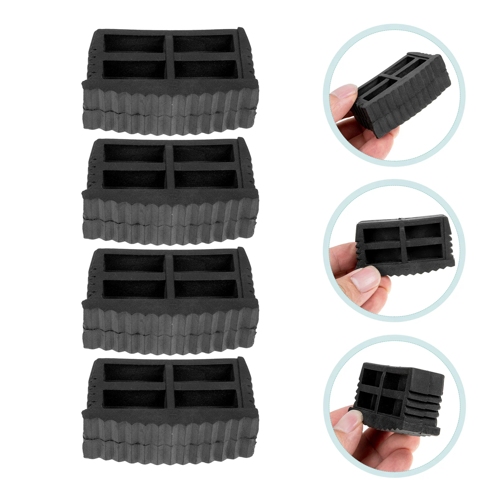 

4 Pcs Ladder Foot Cover Feet Pad Ladders for Home Protector Accessories Protective Covers Rubber Step Caps