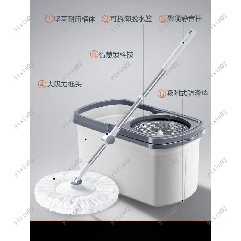 2026 New Spin Mop with Bucket Hands Free Self Cleaning Mop for Home Wet Dry Use