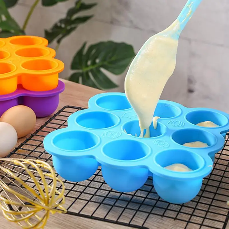 Holes Reusable Silicone Baby Food Freezer Tray Crisper Egg Bite Mold BPA Free Storage Baby Food Storage Containers With Lid