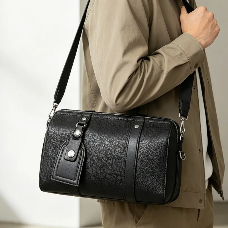 Fashion Men Crossbody Bags Large Capacity Pillow Crossbody Bag For Men Women Barrel-Shaped Shoulder Bags Unisex Sling Pack Purse
