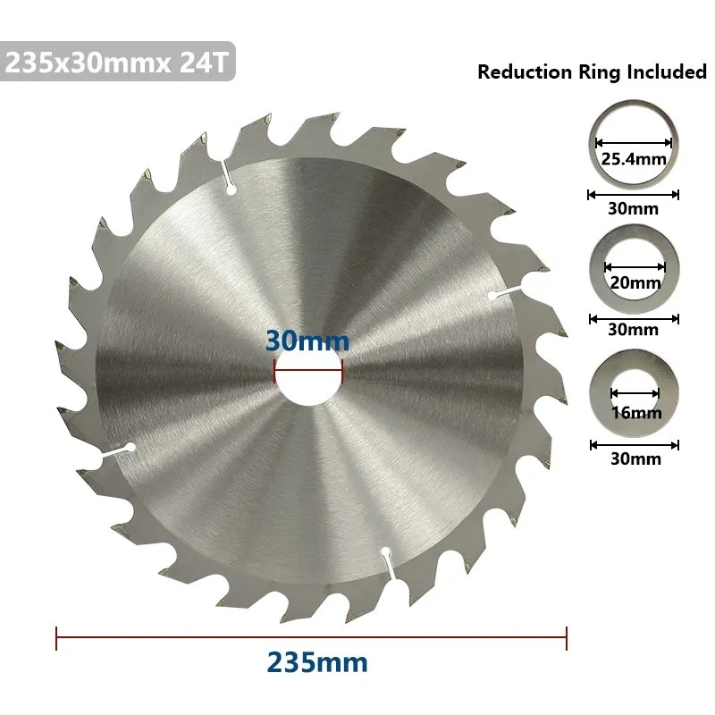 Lame De Scie Circulaire TCT Saxton 250 Mm X 80 Dents – Alésage 30 Mm, Pour Bois, Compatible Bosch Makita
