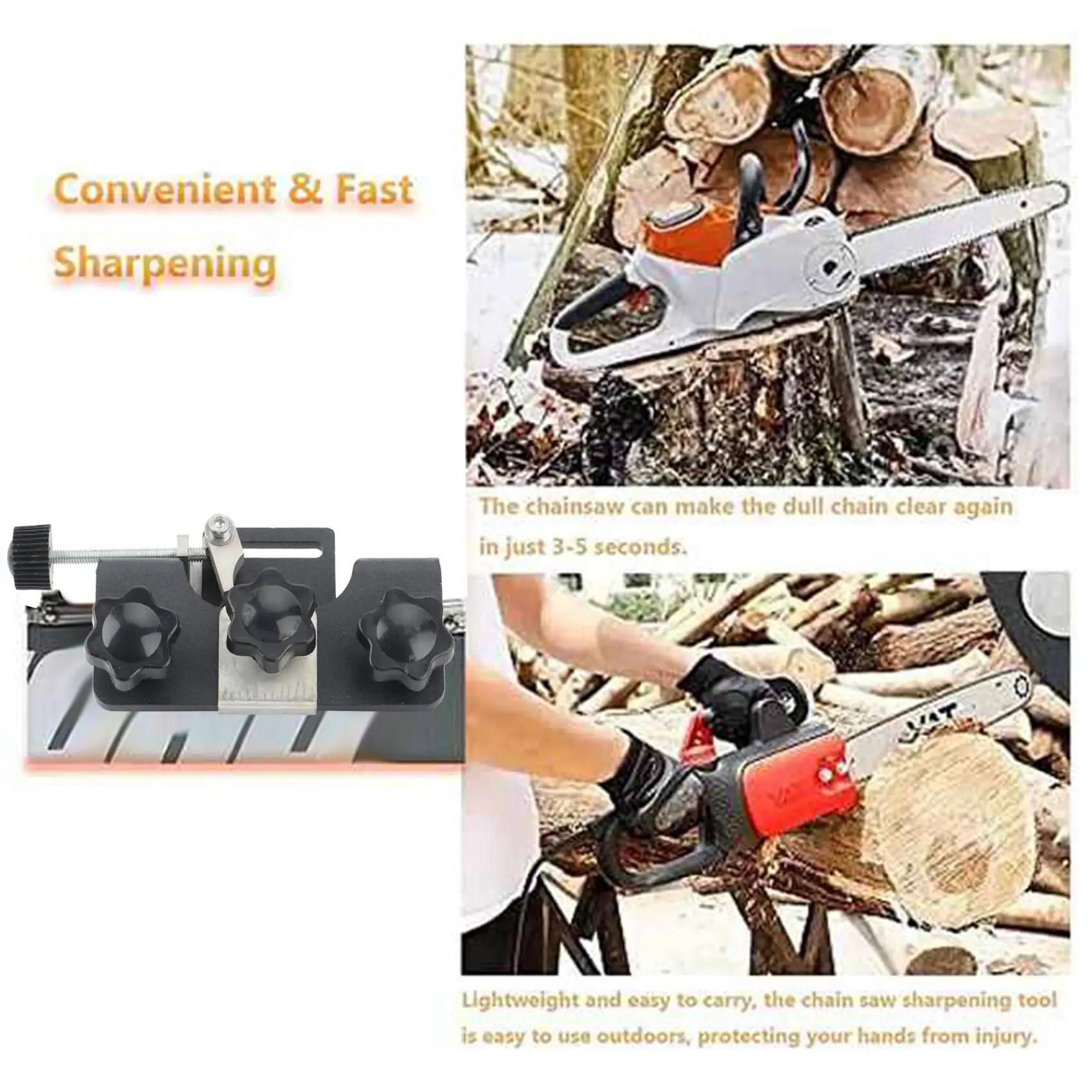 Portable for Sharpening Chain Machine Chainsaw Chains Sharpen Jig Machinery Garden Power Tools 3