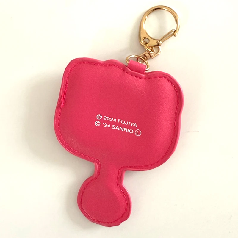 Pendentif chat rose avec nœud japonais Kawaii, décoration en cuir de dessin animé, porte-clés, cadeau d'anniversaire