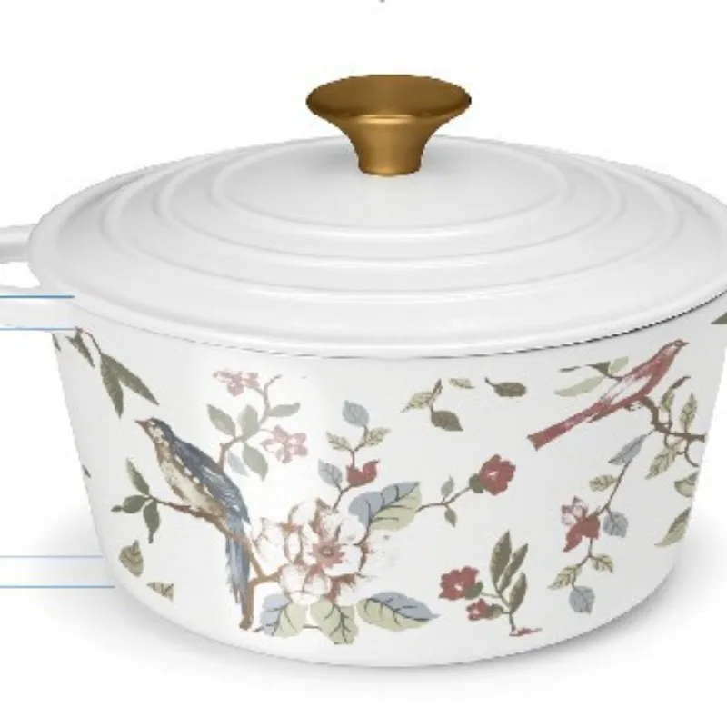 Applique process: stew pot, enamel soup pot, amphora, cast iron, induction cooker, universal