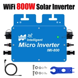 800W MPPT Solar Inverter WiFi 22-50VDC Input Smart Micro Inverter 120V 230VAC IP65 Residential For Solar Panel PV Power System