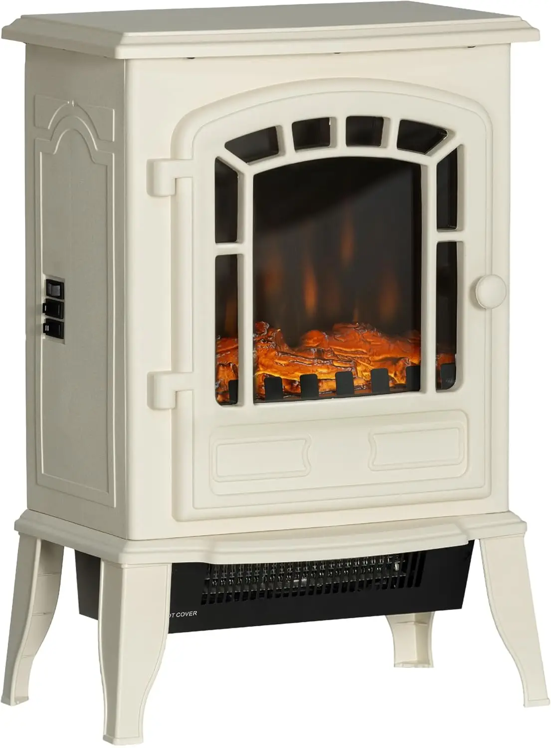 

22" Free Standing Electric Fireplace Stove, Fire Place Heater with Realistic Flame Effect, Overheat Safety Protection