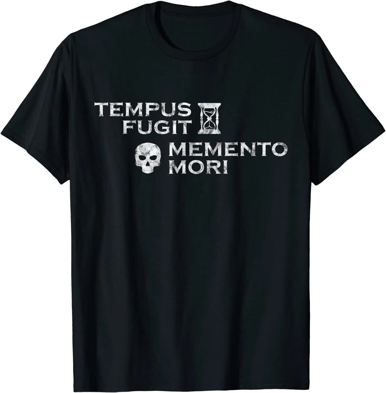 Latin Phrase - Tempus Fugit Memento Mori T-Shirt Size S-5XL