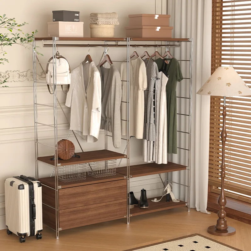 Open Hanger Multi-layer Wardrobe Home Shelf Bedroom Floor