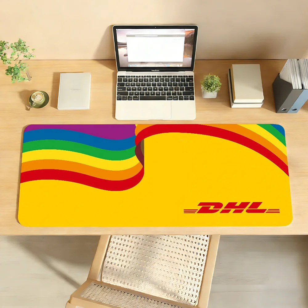 Fashion D-DHL-S Logo Mouse Pad For Office Gaming And Keyboards Non-Slip Large Waterproof