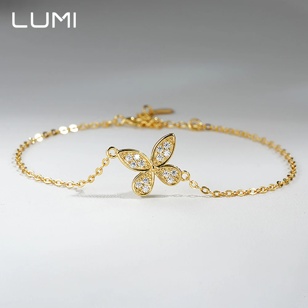 

D-color Moissanite Elegant Butterflies S925 Silver Adjustable Bracelet for Fashionable Simple Office Lady Commuting Accessory
