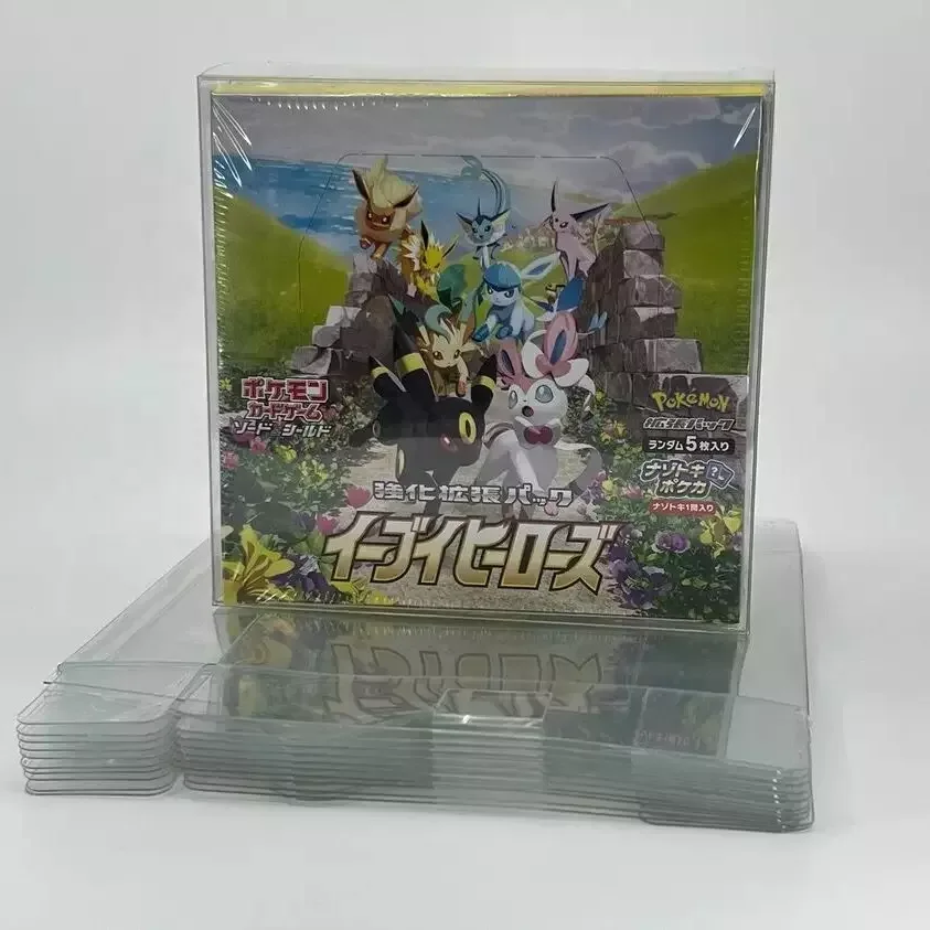 

10pcs Dustproof PVC Japanese Booster Box Clear Plastic Card Protector Case Cards Protective Box Display Showcase for pokemon