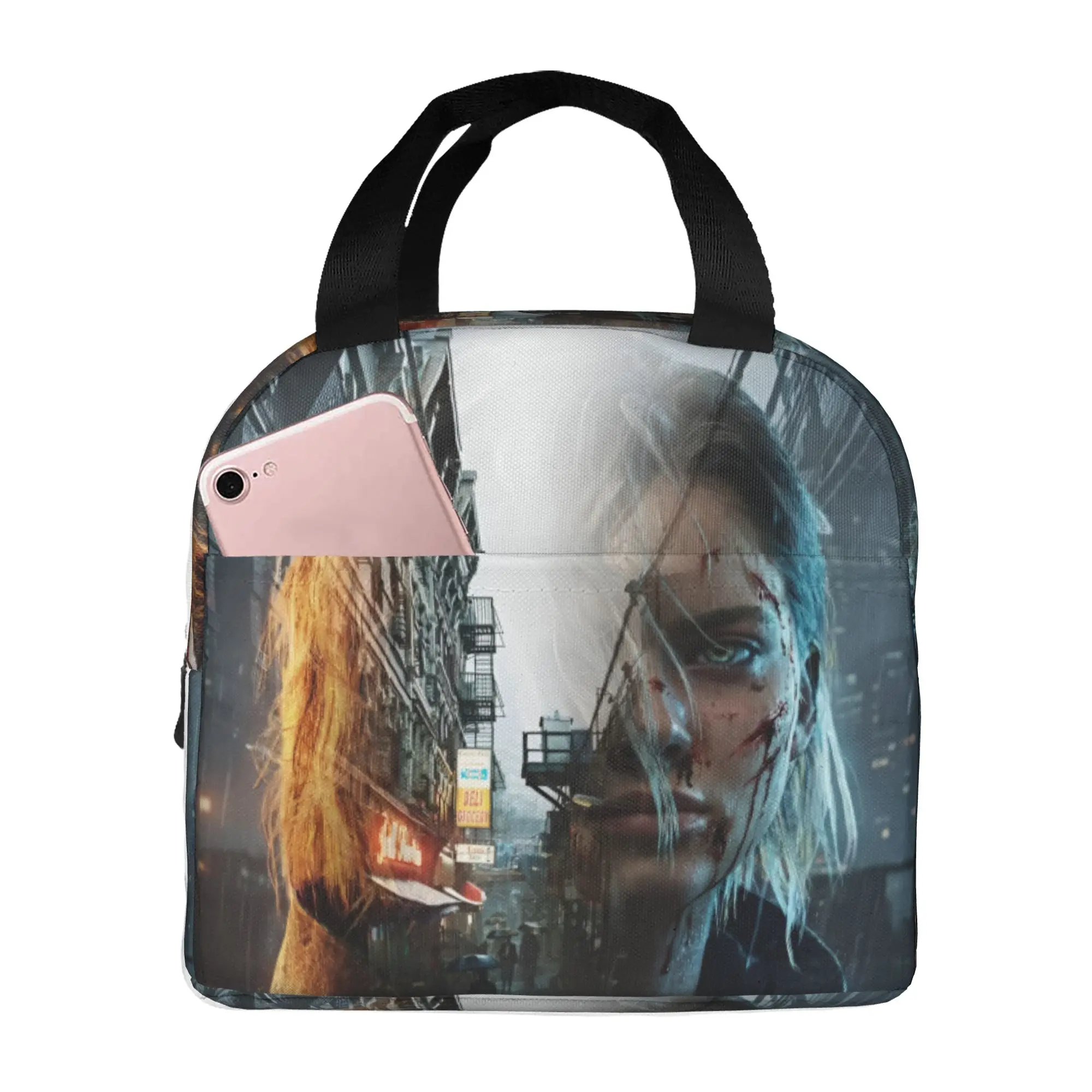 R-Residents Evils 9 Insulated Lunch Bags for Women Action Adventure Game Portable Thermal Cooler Bento Box School
