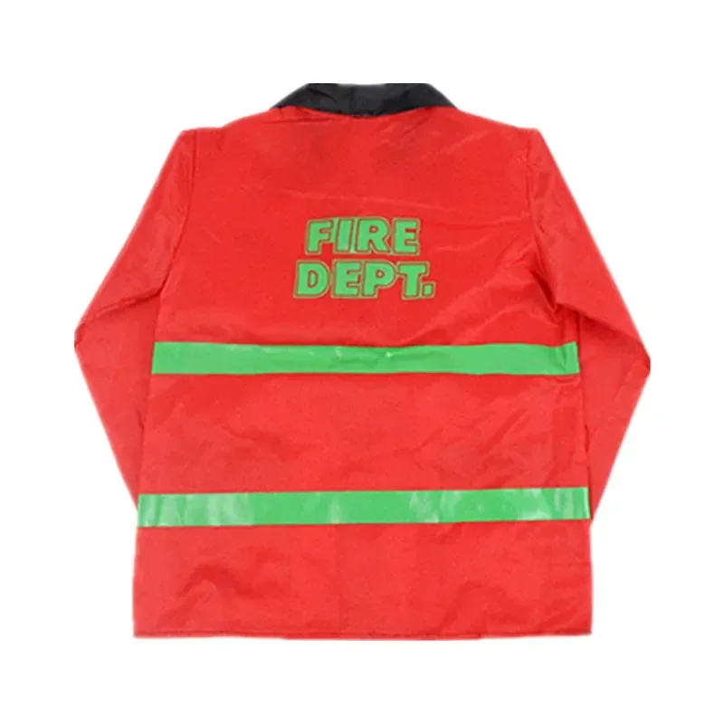 Disfraz de bombero para niños, disfraz de bombero para niños pequeños, traje profesional de Halloween con manguera y silbato, regalo de cumpleaños para fiesta