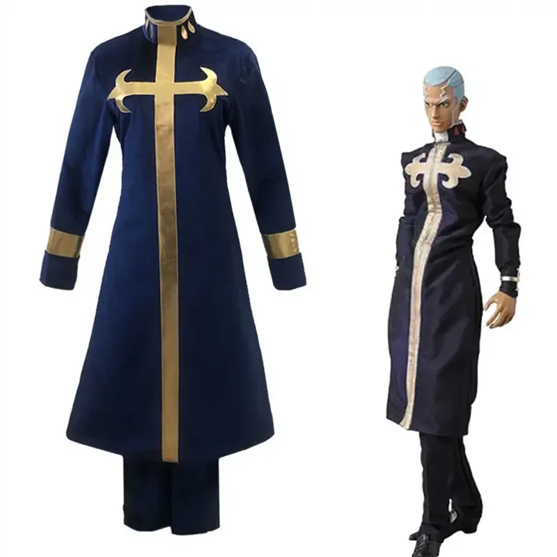 CosDaddy Anmie JoJo Bizarre Adventur Enrico Pucci Cosplay Costume Adult Men Shirt Pants Suit Halloween Carnival Costume MN7