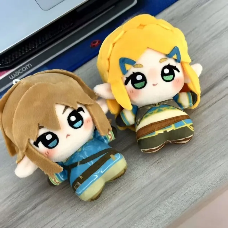Cute The Legend of Zelda 10cm Cotton Doll Link Princess Zelda Game Plush Keychain Soft Stuffed Pendant Collectible Gift for Fans
