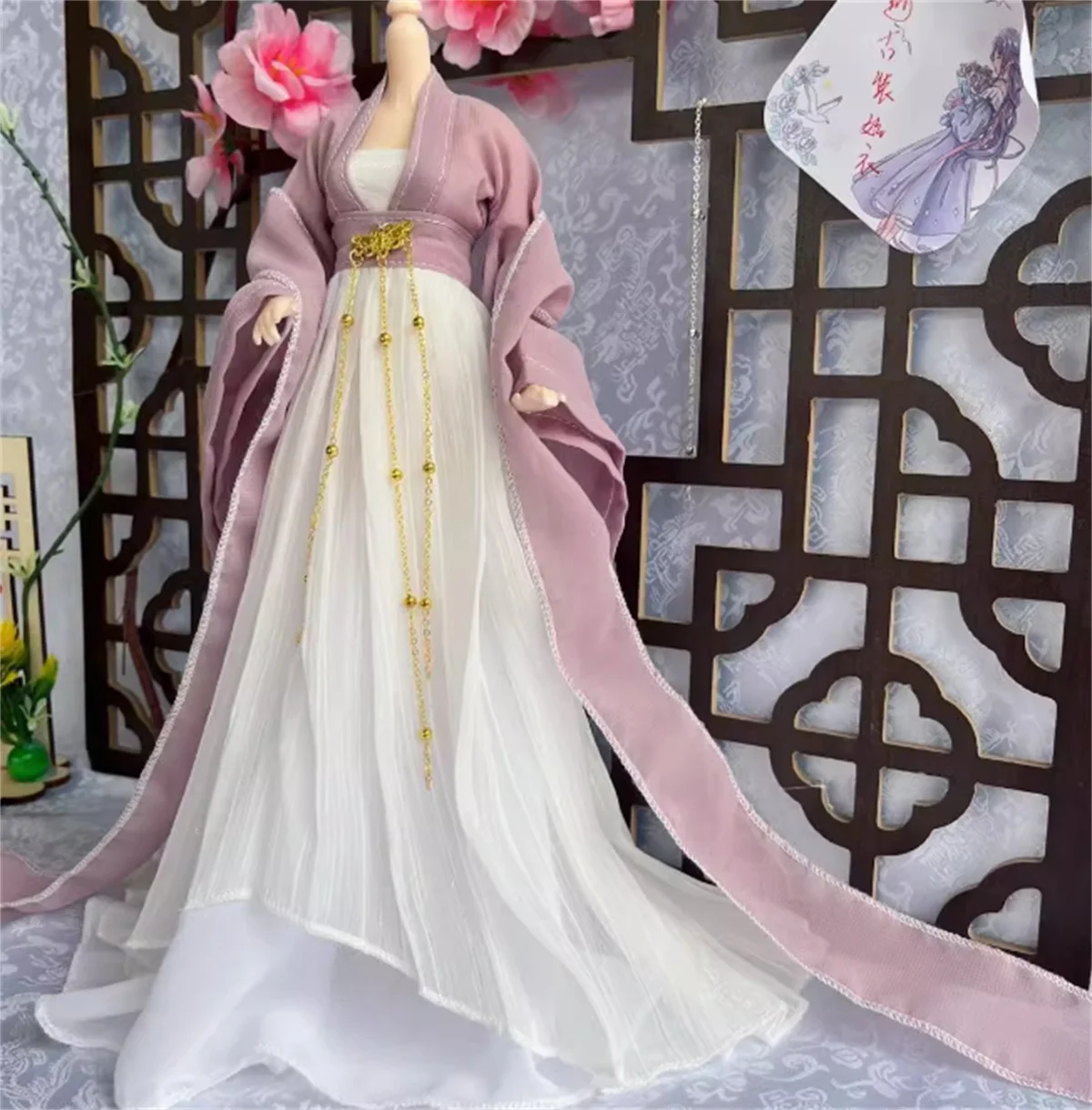 

1/6 Ancient Suit Dress Hanfu Robe long skirt Outfit Shirt Clothes Cosplay Doll For 12inch Doll Action Figure Toys