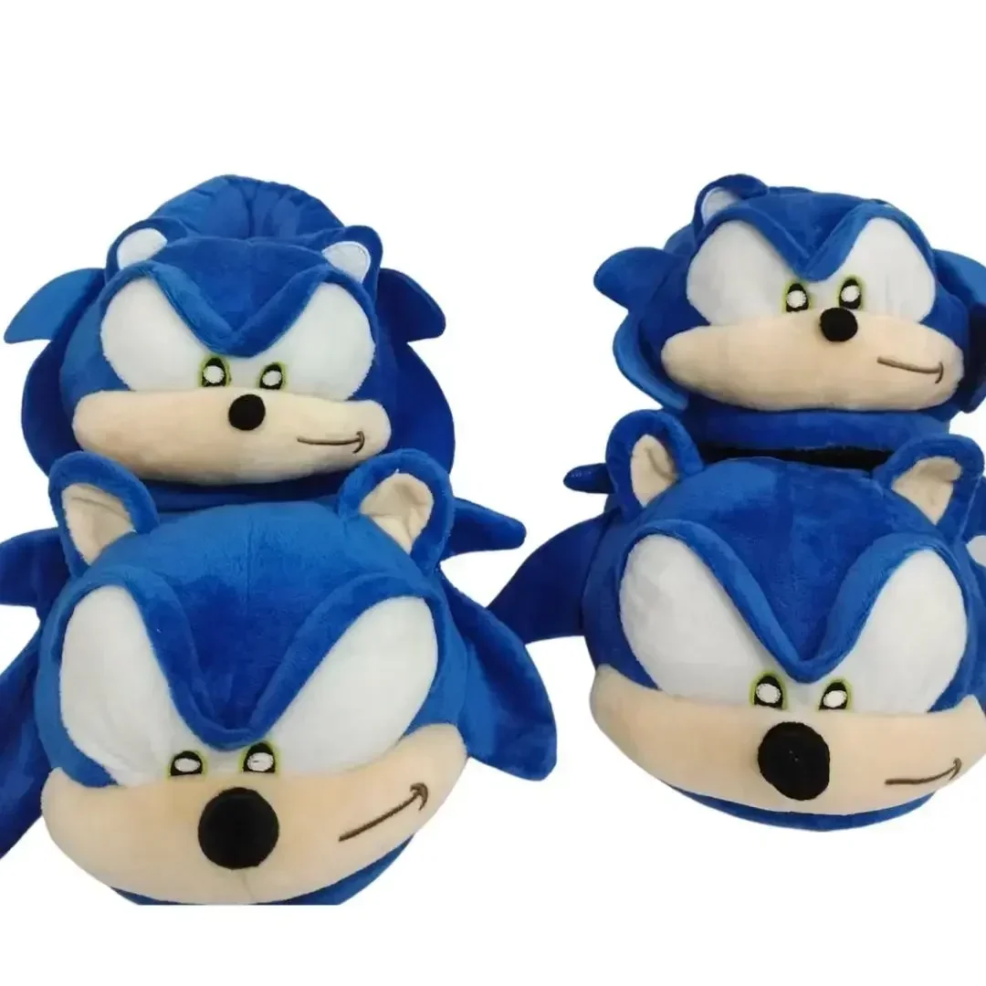 Sonic Slippers Plush Cotton Slippers Cartoon Sonic The Hedgehog Peripherals Fashion Casual Home Plush Slippers