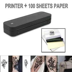 2024 New Inkless Portable A4 Thermal Printer Multifuntion Tattoo Bluetooth PDF Excel Word Document Printing Machine Paper Sticks