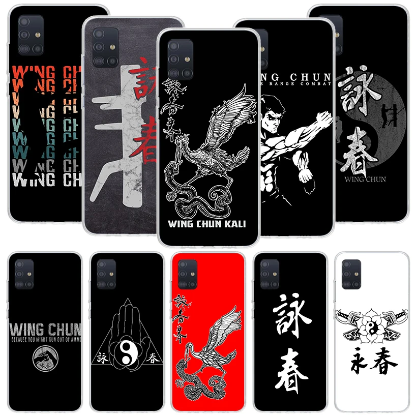 Wing Chun Kung Fu Phone Case for Samsung Galaxy A50S A51 A70 A71 A41 A31 A21S A11 A40 A30 A20E A10 A6 Plus A8 + A7 A9 Cover