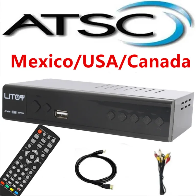 

ATSC HD Digital TV Converter Box 1080P Terrestrial Set Top Box TV Receiver Tuner for USA/Canada/ Mexico ATSC-T