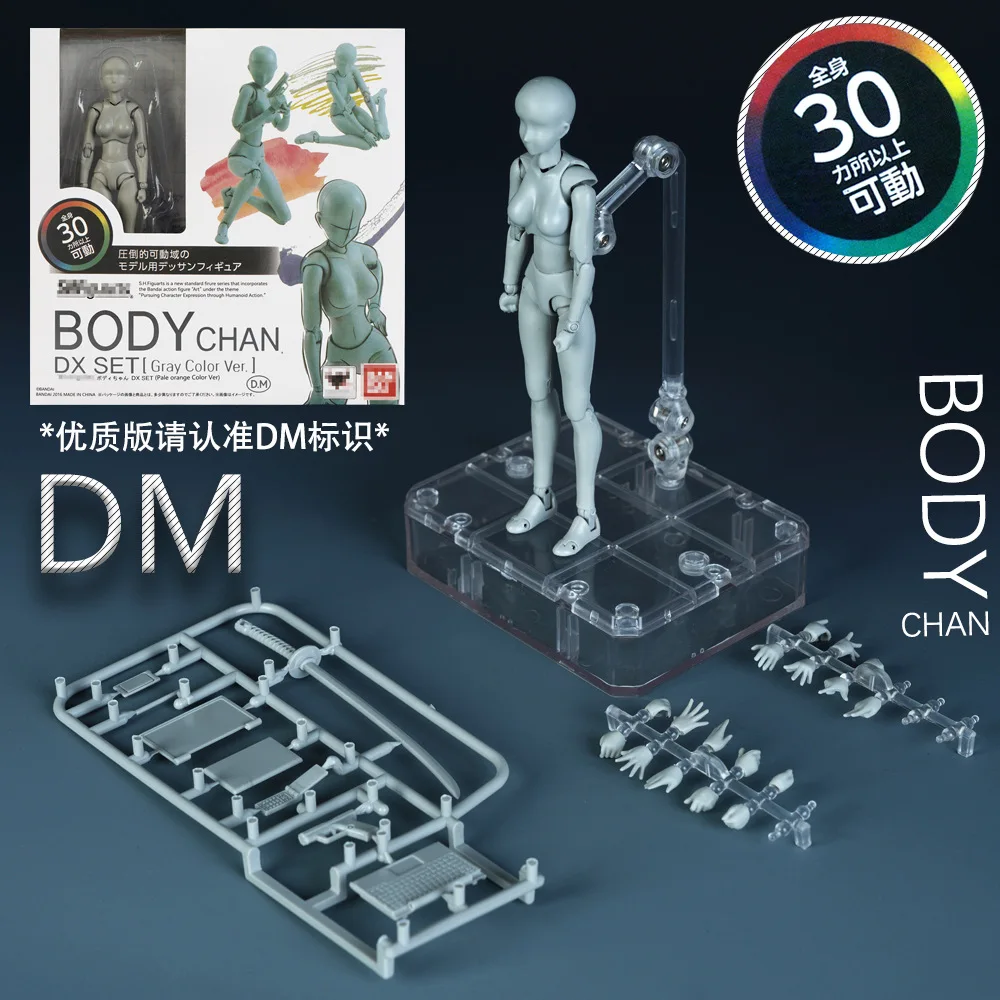 Sketch Draw-figura de acción de Kun Body Chan para hombre y mujer, cuerpo móvil, dolor en las articulaciones, modelo de juguete Shf, maniquí para dibujar