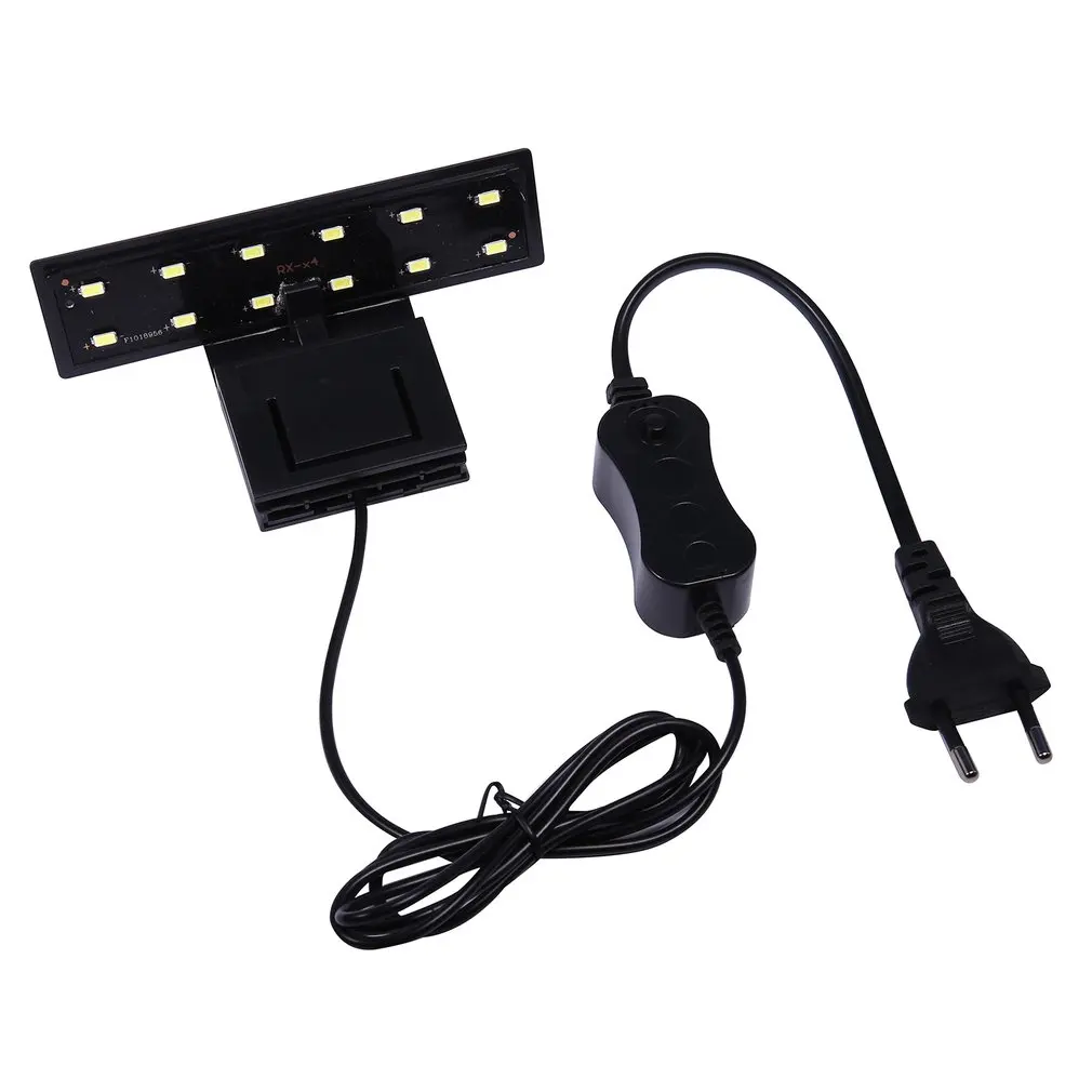 

Aquarium Light High-power Water Grass Lighting 12 LED Clip On Clamp Lamp For Small Aquarium Fish Tank 6W 220V EU Plug