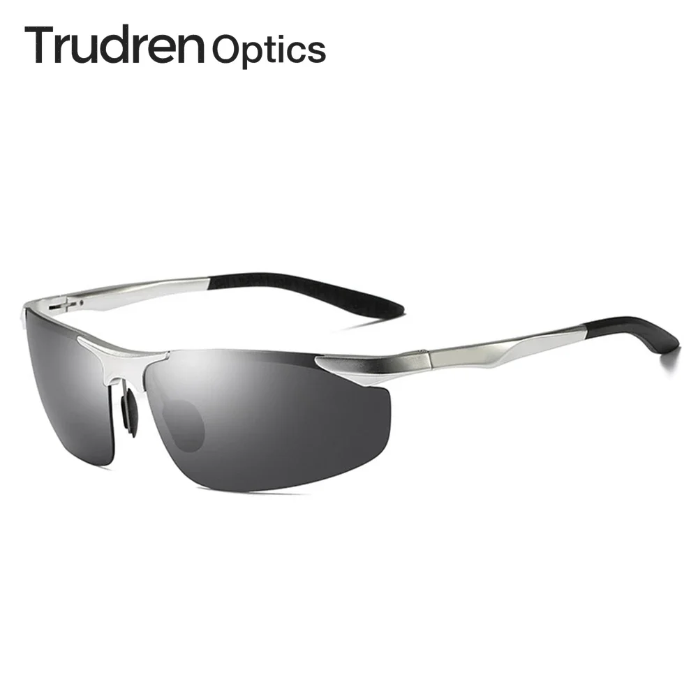 Trudren Custom Laser Billet Aluminum Sports Polarized Sunglasses for Camping Men's Cross Country Running Glasses with Logo 5931