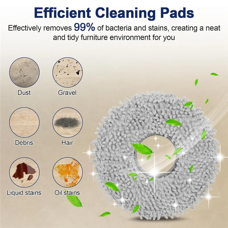 B59B-Mop Pads For Dreame L10s Ultra / L10 Ultra / L20 Ultra / L10s Pro Ultra Heat / X40 Ultra X10+ / X20+ Vacuum Cleaner Part