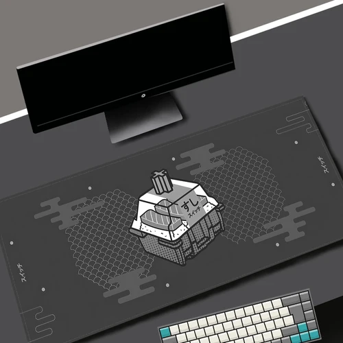 Imagen 2 del producto Alfombrillas para interruptor, alfombrilla para ratón Kawaii para juegos, teclado mecánico gris, alfombrilla para ordenador, alfombrilla para ratón para ordenador portátil, alfombra para Gamer y oficina, alfombrillas para ratón