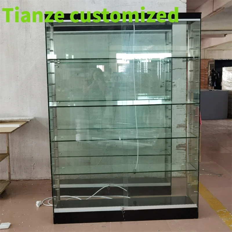 decoracao personalizada do projeto de interiores da loja de fumaca tabelas de exposicao comercial vitrine de armario de vidro melhor fornecedor 01