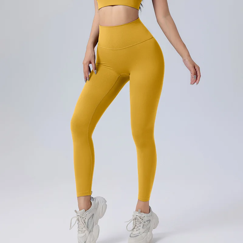 

Women Quick Dry High Waist Yoga Leggings No Trace High Elastic Hip Lift Running Fitness Stretch Sports Pants