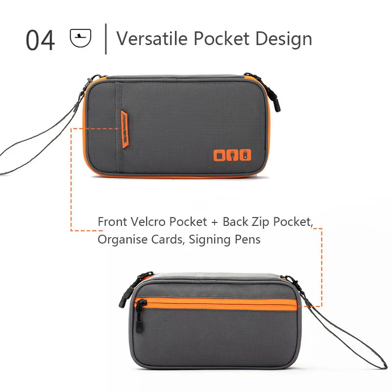 Accessori portatili custodia da viaggio, borsa Organizer per cavi Gadget borsa elettronica per iPad, cavi, alimentazione, chiavetta USB, caricabatterie