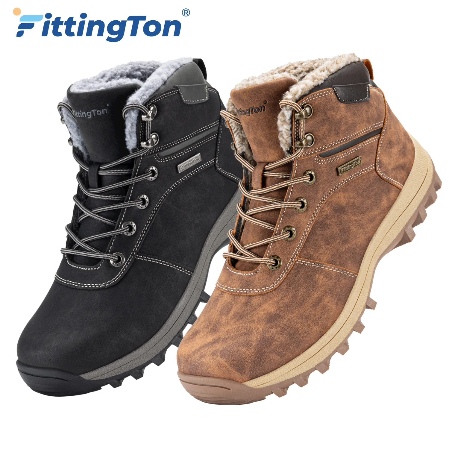 أحدث أحذية الشتاء الرجالية سميكة حذاء الثلج عالي الرقبة دافئ المضادة للانزلاق خفيفة الوزن مريحة الفراء اصطف الأحذية في الهواء الطلق الشتاء أحذية للرجال #1