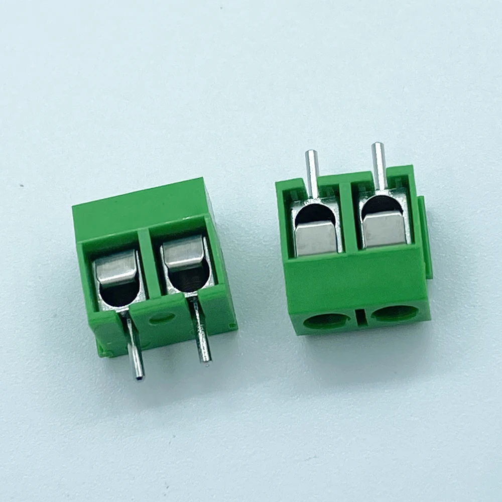 10Pcs Green KF301-2P Screw Terminal Block Wire Connector Pitch 5.0mm KF301 2Pin Spliceable Straight PCB terminal block Adapter