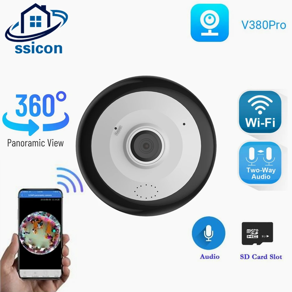 

3MP 5MP WiFi Camera Fisheye Panoramic 360 Degree V380 Pro Smart Home Security Protection CCTV Surveillance IP Cameras