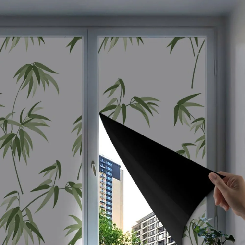 Thickened Blackout Glass Sticker Full Blackout Anti Light Leakage Anti Peeping Window UV Protection Opaque Sticker Bedroom