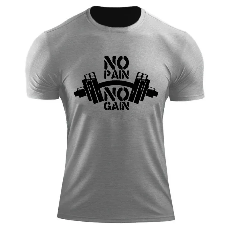 T Shirt for Men no pain no gain Print Men\'s Brand Tshirts Fashion Harajuku T-shirt short sleeve Men Tees T Shirt y2k streetwear